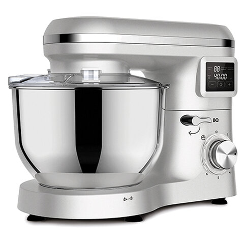 Миксер планетарный BQ (БИ-КЬЮ) MX640, 1600 Вт, 6 скоростей, 3 насадки, металлическая чаша 6 л, серебро, 86194435 457504