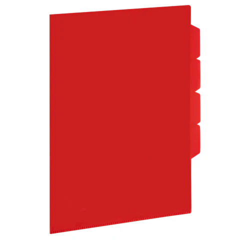 Папка-уголок 3 отделения, жесткая, непрозрачная, А4, BRAUBERG "SPECIAL", красная, 0,15 мм, 273064
