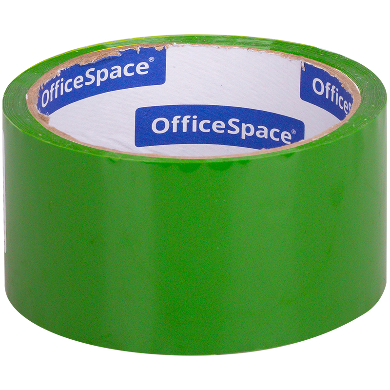 Клейкая лента упаковочная OfficeSpace, 48мм*40м, 45мкм, зеленая, ШК КЛ_6287 212004
