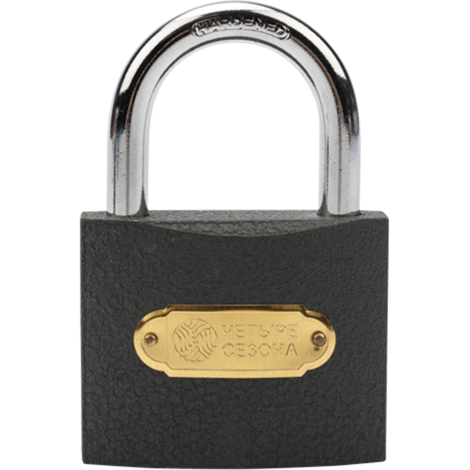 Замок навесной, ширина 60мм, чугун, дужка d-8,4мм, английский, 3 ключа, ЧЕТЫРЕ СЕЗОНА, в блистере 671002