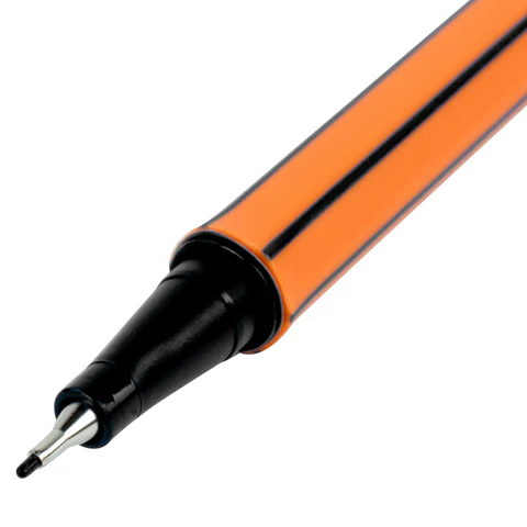 Ручка капиллярная (линер) ЧЕРНАЯ, BRAUBERG "FINE 040", шестигранная, линия письма 0,4 мм, 144139 - МСК «Форвард»