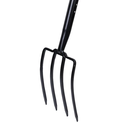 Вилы копальные стальные 19х28 см, ОБЩАЯ ДЛИНА 115 см, деревянный черенок, V-ручка, RABBITEX (РАББИТЕКС) "STANDARD", 700492 - МСК «Форвард»