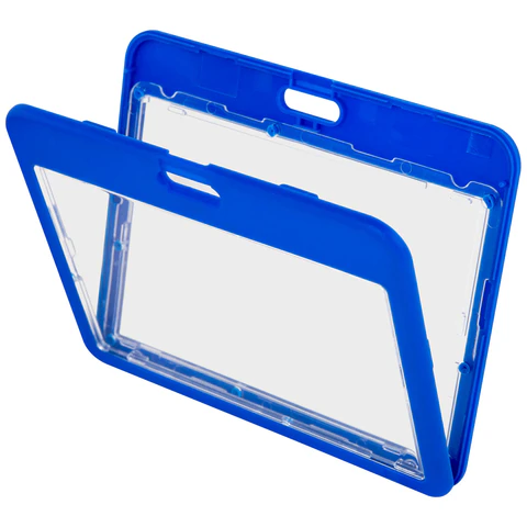 Бейдж горизонтальный (54х85 мм), ДВУСТОРОННИЙ, cиний, ЗАЩИТА ОТ ВЛАГИ И ПЫЛИ, BRAUBERG EXTRA, 238811 - МСК «Форвард»