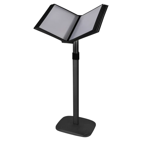 Демосистема напольная на 10 панелей, черные панели А4, регулируемая высота, STAFF, 238335 - МСК «Форвард»