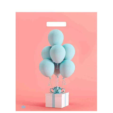 Пакет с вырубной ручкой ПВД, 45х38 см, "Воздушный сюрприз", 60 мкм, н00255515 КОМПЛЕКТ 50шт 701496