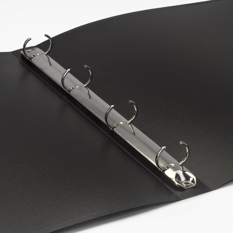 Папка на 4 кольцах БОЛЬШОГО ФОРМАТА А3, ГОРИЗОНТАЛЬНАЯ, 30 мм, черная, 0,8 мм, BRAUBERG "Стандарт", 225768 - МСК «Форвард»