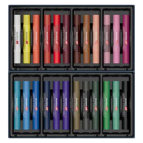 Пастель масляная BRAUBERG ART "Секреты художника", УТОЛЩЕННАЯ, 24 цвета, круглое сечение, 182100 - МСК «Форвард»