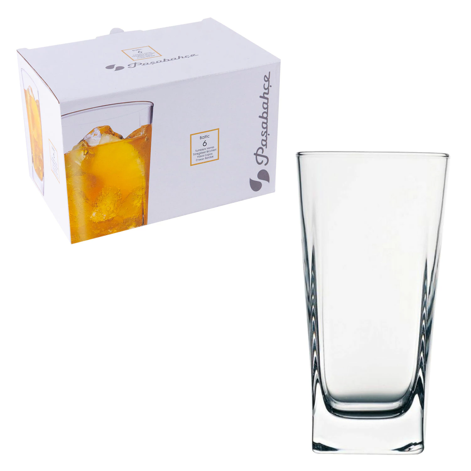 Набор стаканов, 6шт, объем 290мл, высокие, стекло, Baltic, PASABAHCE, 41300 605203