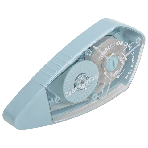 Корректирующая лента BRAUBERG REWIND, 5 мм х 16 м, механизм перемотки, корпус зеленый, блистер, 272490 - МСК «Форвард»