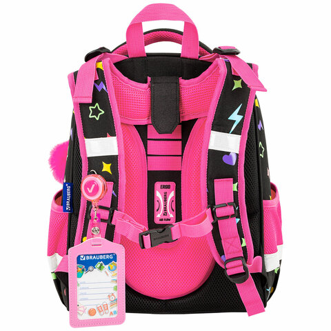 Ранец BRAUBERG PREMIUM, 2 отделения, с брелоком, "Headphones", велюровая нашивка, 38х29х16 см, 273100 - МСК «Форвард»