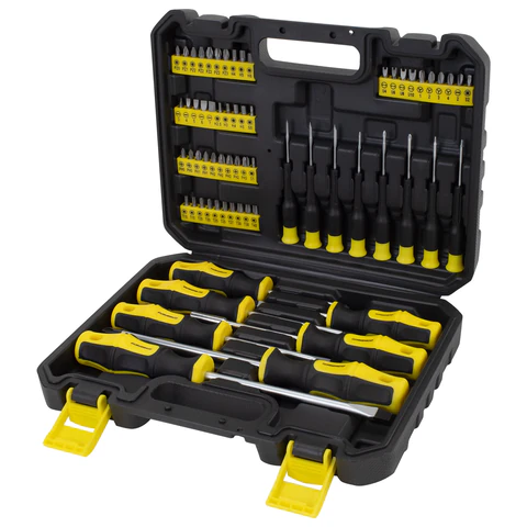 Набор отверток и бит, 65 предметов, двухкомпонентные рукоятки, пластиковый кейс, ГРАНДМАСТЕР, 671334 - МСК «Форвард»