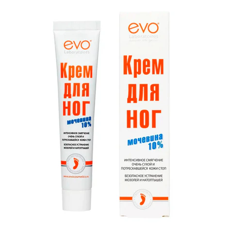 Крем для ног с мочевиной 10%, 50 мл, EVO, интенсивное увлажнение, 1830  700139 - МСК «Форвард»
