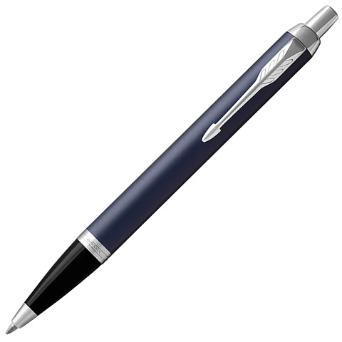 Ручка шариковая PARKER IM Core Matte Blue CT, корпус темно-синий лак, хромир. детали, син, 1931668 142539