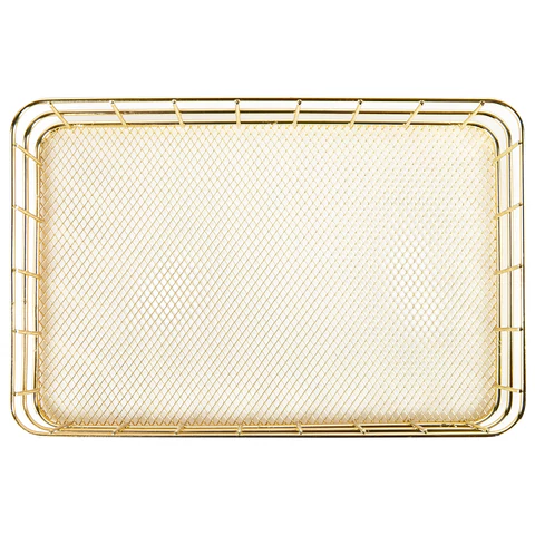 Органайзер-корзинка для косметики и мелочей металлическая MONTE VITA (МОНТЕ ВИТА), 242х162х63 мм, золото, 272481 - МСК «Форвард»