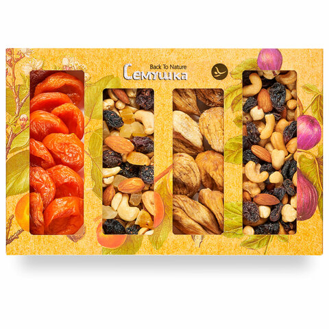 Подарочный набор сухофруктов и орехов, СЕМУШКА, 550 г 624065 - МСК «Форвард»