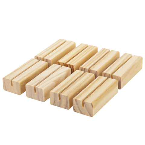 Ценникодержатель деревянный (ценники, реклама, фото) 7х3х2 см, КОМПЛЕКТ 8 шт., BRAUBERG, 291313 - МСК «Форвард»