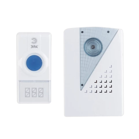 Звонок беспроводной "ЭРА C41", 32 мелодии, подсветка динамика, до 100 м, IP44, белый 452689 - МСК «Форвард»