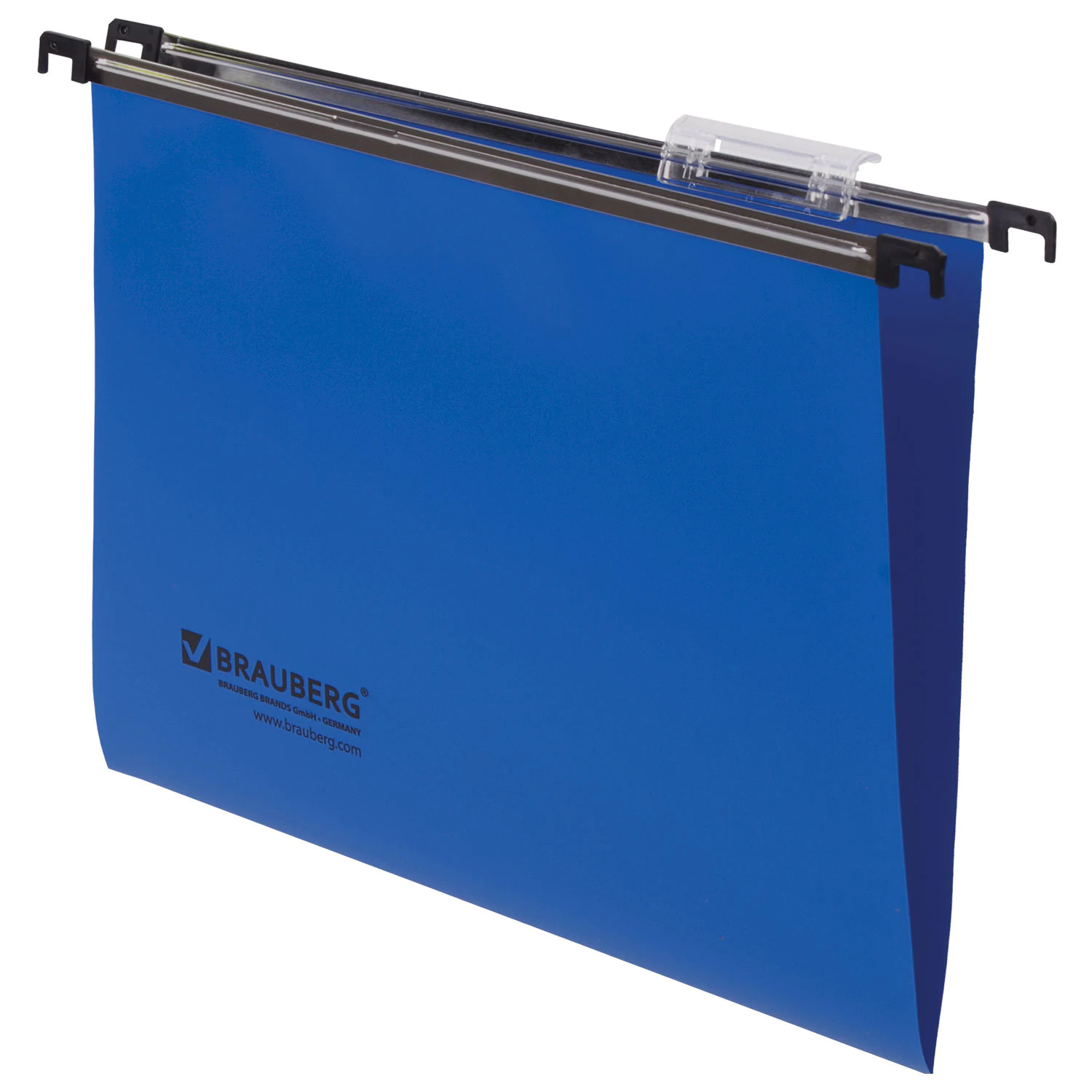 Подвесные папки А4 (350х245мм), до 80л, КОМПЛЕКТ 5 шт, пластик, синие, BRAUBERG (Италия), 231797
