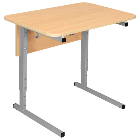 Стол-парта 1-местный регулируемый СУТ.54, 600х500х640-780 мм, рост 4-6, серый каркас, ЛДСП клён 532700 - МСК «Форвард»