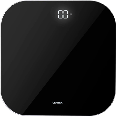 Весы напольные CENTEK CT-2440, электронные, вес до 180 кг, квадрат, стекло, черные 457577