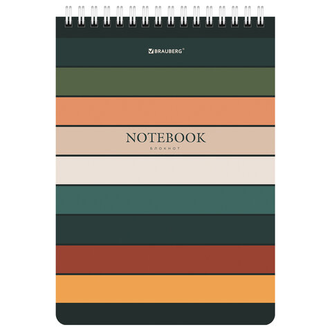 Блокнот А5 (146х206 мм), 60 л., гребень, картон, клетка, BRAUBERG, "Classic", 114359 - МСК «Форвард»