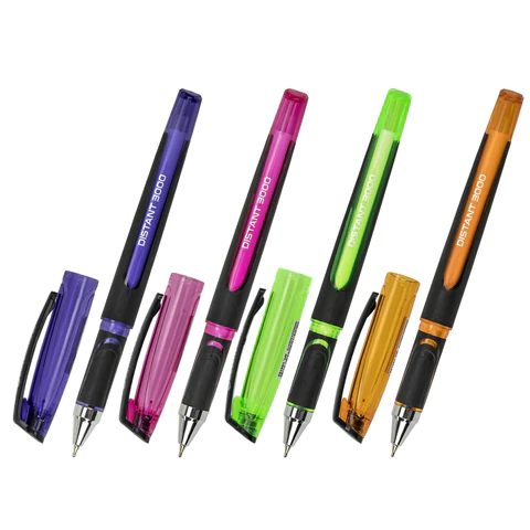 Ручка шариковая масляная BRAUBERG "DISTANT 3000", увеличенная длина письма, СИНЯЯ, корпус ассорти, линия письма 0,5 мм, 144152 - МСК «Форвард»