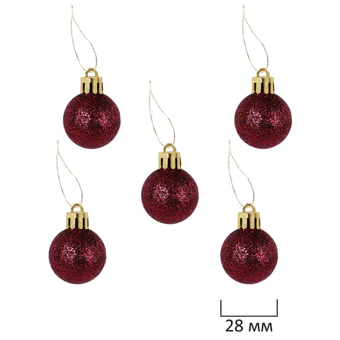 Шары елочные НАБОР 54 предмета "Burgundy Style", пластик, бордо, ЗОЛОТАЯ СКАЗКА, 592591 - МСК «Форвард»