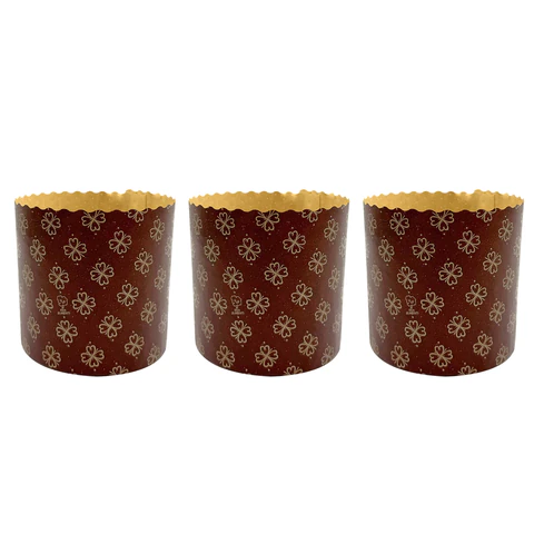 Форма бумажная для выпечки пасхального кулича УПАКОВКА 12 комплектов  "Клевер", 3шт., 9х9 см, ЗОЛОТАЯ СКАЗКА, 592659 - МСК «Форвард»