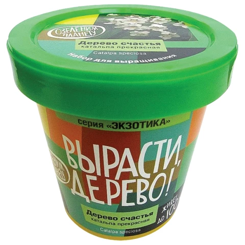 Набор для выращивания растений ВЫРАСТИ ДЕРЕВО! "Дерево счастья Катальпа"(банка,грунт,семена), zk-068  661646