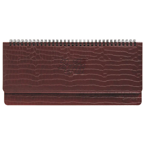 Планинг датированный 2026 305х140 мм BRAUBERG "Comodo", под кожу, темно-коричневый, 117222 - МСК «Форвард»