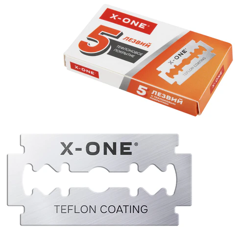 Сменные лезвия из нержавеющей стали для безопасных бритв, 5 штук, Х-ONE (ИКС-УАН), 700038 - МСК «Форвард»