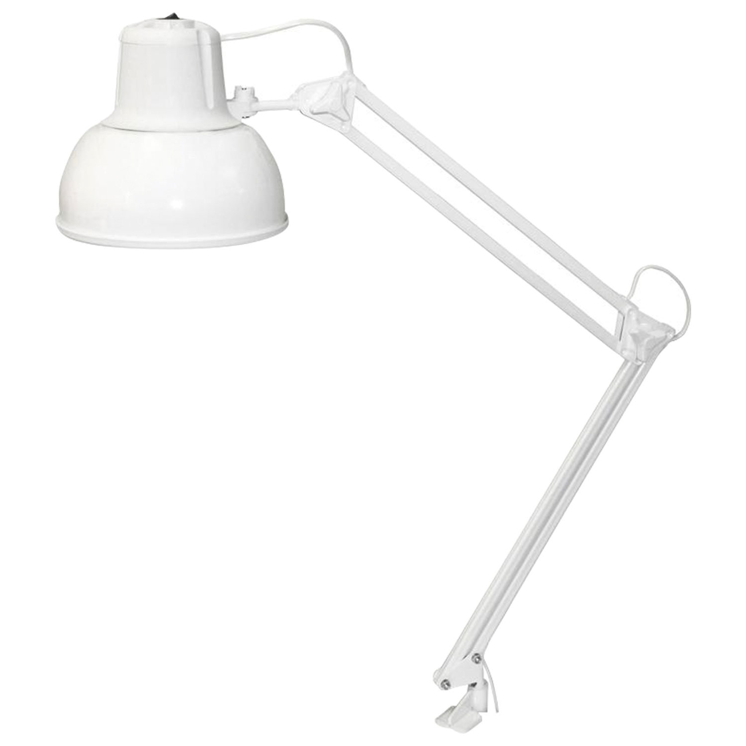Настольная лампа светильник Трансвит Бета-К на струбцине, цоколь Е27, белый 236999