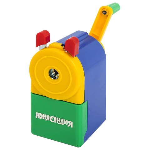 Точилка механическая ЮНЛАНДИЯ "Светофор" для ч/гр и цветных карандашей, корпус многоцветный, 228766