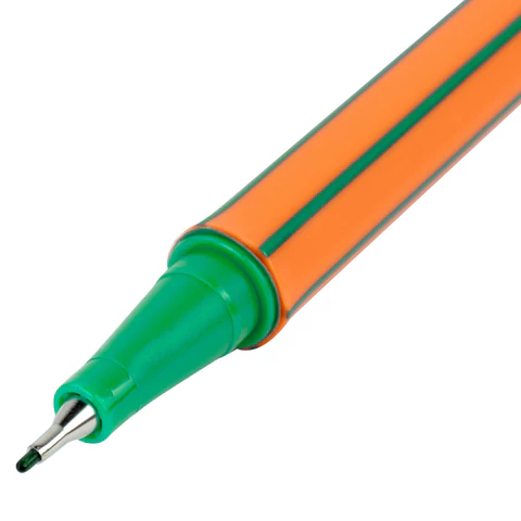 Ручка капиллярная (линер) ЗЕЛЕНАЯ, BRAUBERG "FINE 040", шестигранная, линия письма 0,4 мм, 144144 - МСК «Форвард»