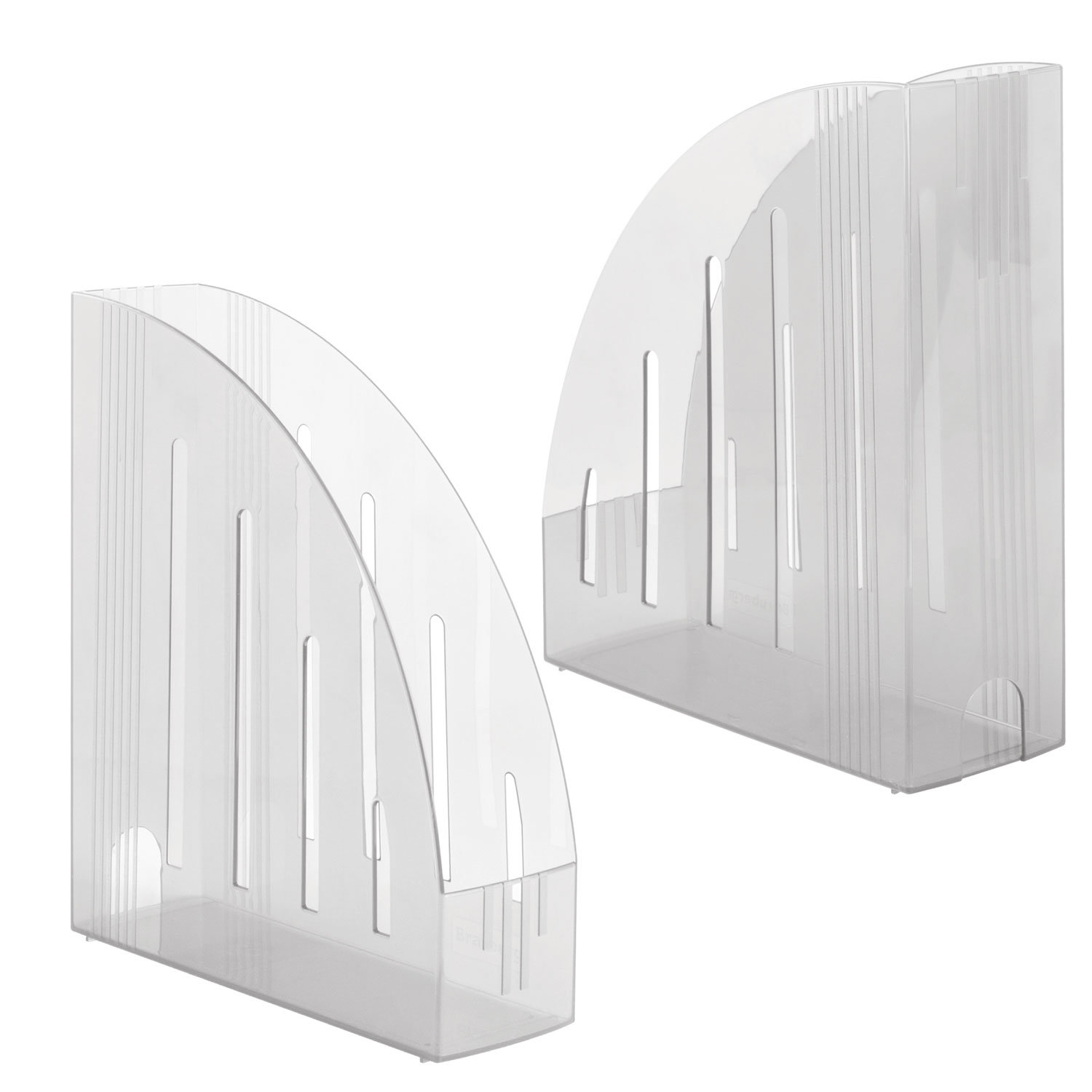 Лоток вертикальный для бумаг BRAUBERG "Energy" (241х85х300 мм), эргономичная форма,прозрачный,231555