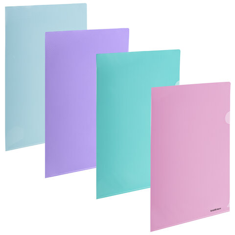 Папка-уголок ERICH KRAUSE "Diagonal Pastel", ассорти, 0,18 мм, 50170 272918 - МСК «Форвард»