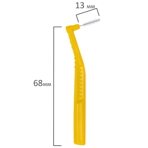 Межзубные ершики 0,6-0,7-0,8-1-1,5 мм, для зубов и брекетов, 5 шт., угловая ручка L-тип, LAIMA DENT, 609418 - МСК «Форвард»