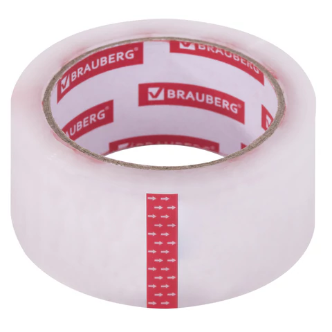 Клейкая лента упаковочная 48 мм х 66 м, прозрачная, толщина 45 микрон, BRAUBERG ORIGINAL, 440172 - МСК «Форвард»