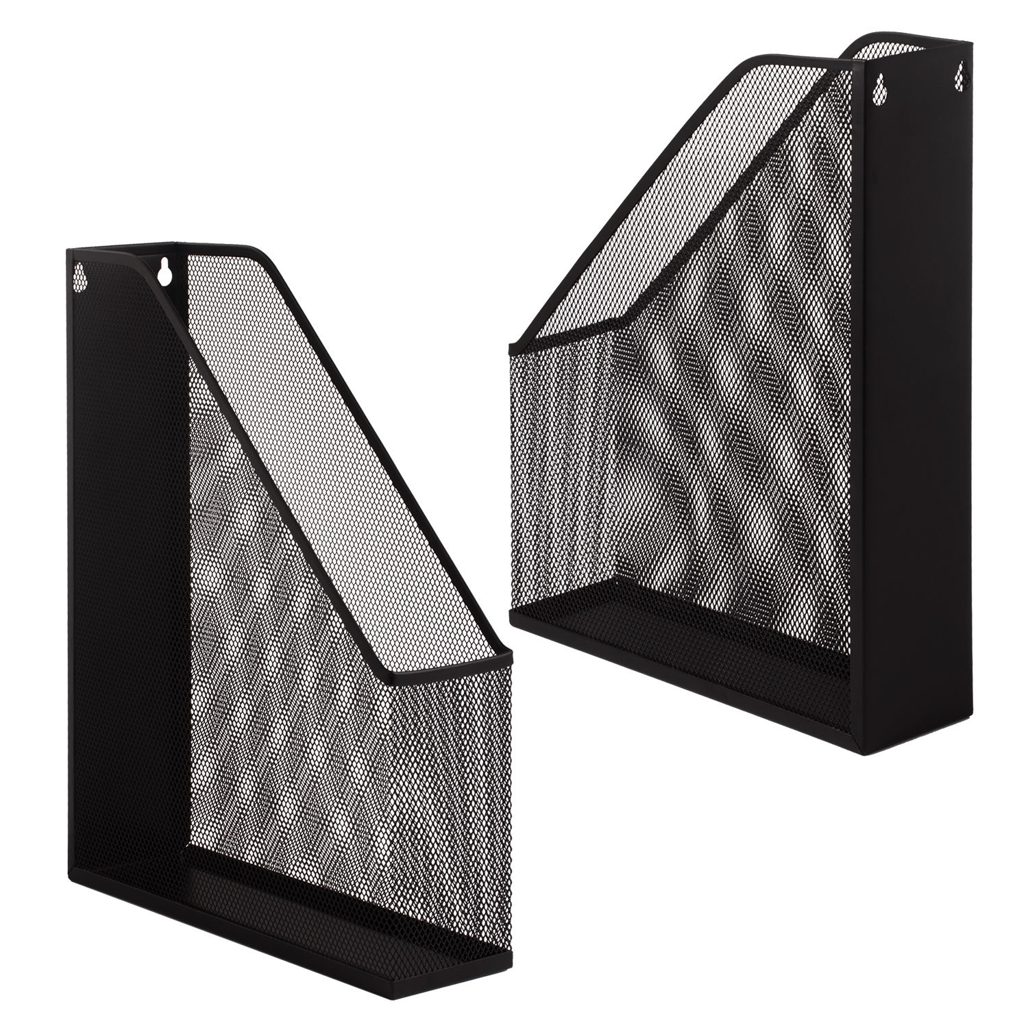 Лоток вертикальный для бумаг BRAUBERG "Germanium" (250х72х315 мм), металлический , черный, 231948