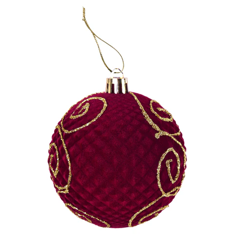 Шары елочные 6 шт., 8 см, "Burgundy Charm", пластик, софт-тач, бургунди, ЗОЛОТАЯ СКАЗКА, 592453 - МСК «Форвард»