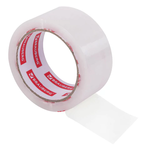 Клейкая лента упаковочная 48 мм х 66 м, прозрачная, толщина 45 микрон, BRAUBERG ORIGINAL, 440172 - МСК «Форвард»