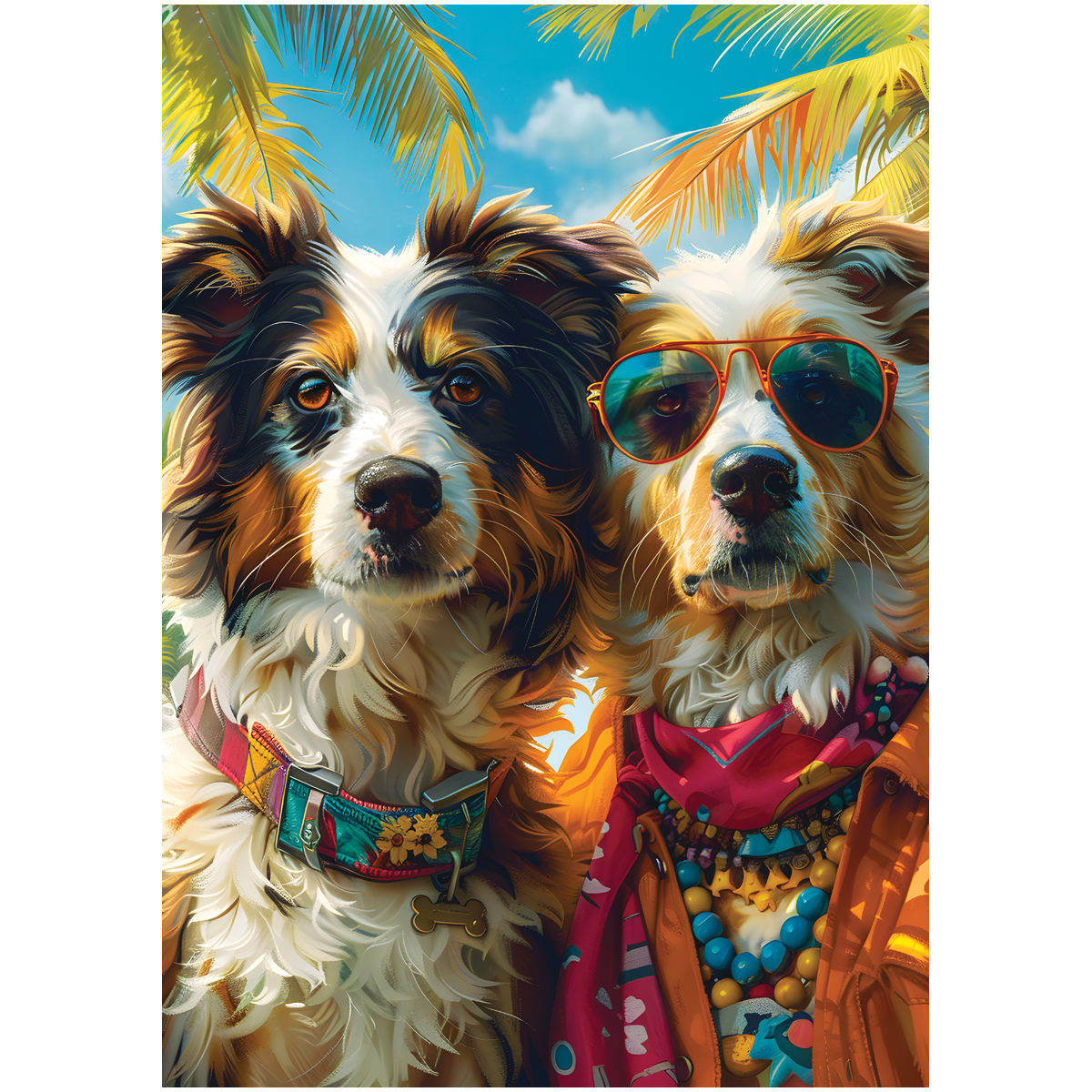 Пазл 260 эл. ТРИ СОВЫ "Австралийские овчарки под пальмами" ПК260_64412 376394