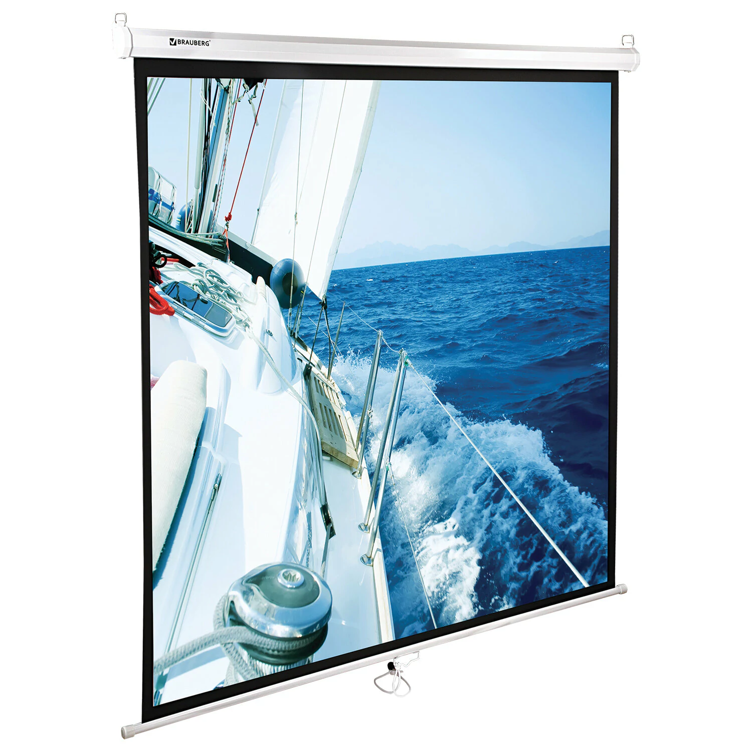 Экран проекционный настенный (200х200см), матовый, 1:1, BRAUBERG WALL, 236727