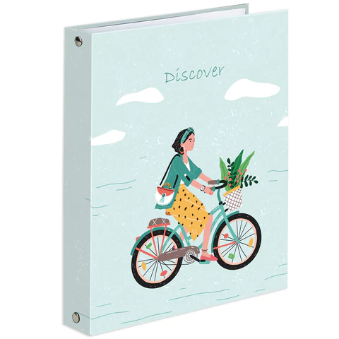 Тетрадь на кольцах А5 175х215мм, 120л, твердый картон, клетка, BRAUBERG, Discover, 404085