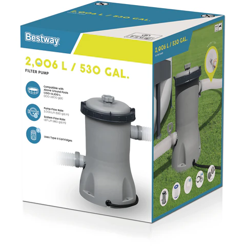 Картриджный фильтр-насос 2006 л/ч, картридж II, для бассейнов от 366 до 457 см, BESTWAY, 58383 700949 - МСК «Форвард»
