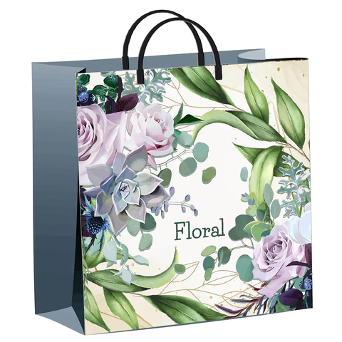 Пакет с пластиковой ручкой, мягкий пластик, 30х30 см, "Нежное очарование" 140 мкм, КОМПЛЕКТ 40ШТ н00224310 701484