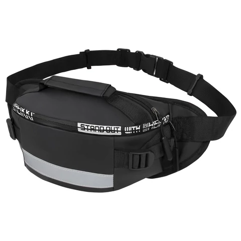 Сумка на пояс HEIKKI RIO (ХЕЙКИ), два отделения, регулируемый ремень, светоотражающий элемент, 36х9х13 см, 272618 - МСК «Форвард»