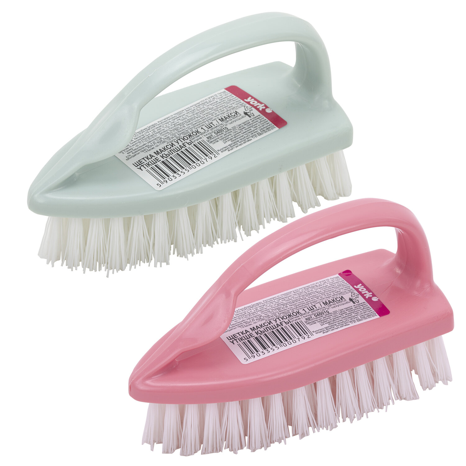 Щетка для одежды (обуви) БОЛЬШАЯ, 9х14х6см, пластик, цвет ассорти, Утюжок, YORK, 40010 604597