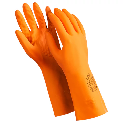 Перчатки латексные MANIPULA Specialist Цетра, КЩС-1, размер 9-9,5, L (большой), оранжевые, L-F-04/CG-947 700468