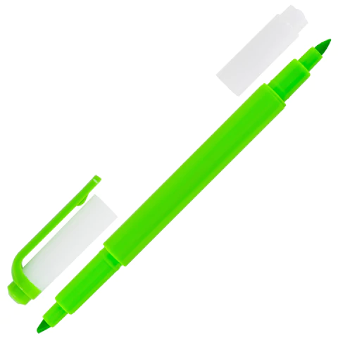 Набор текстовыделителей двусторонних 6 НЕОНОВЫХ ЦВЕТОВ, BRAUBERG "TWIN NEON", линия 1-5 мм, 152517 - МСК «Форвард»